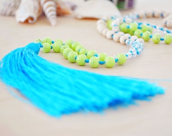Tassel necklace, festival tassel necklace