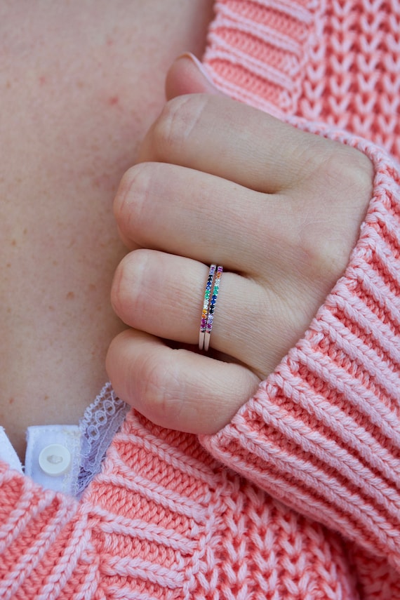 Rainbow shop ring band
