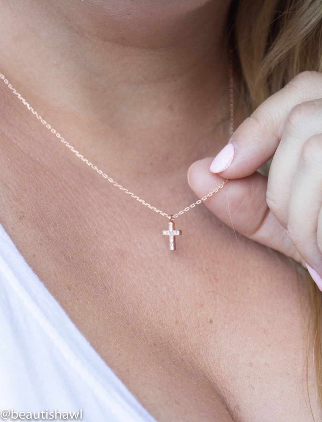 Dainty Cross Necklace main image 0