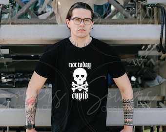 not today cupid Digital Design Valentines | Anti-Valentines | Shirt | Love You | Checkered | XOXO | Retro | Skull | svg png dxf eps