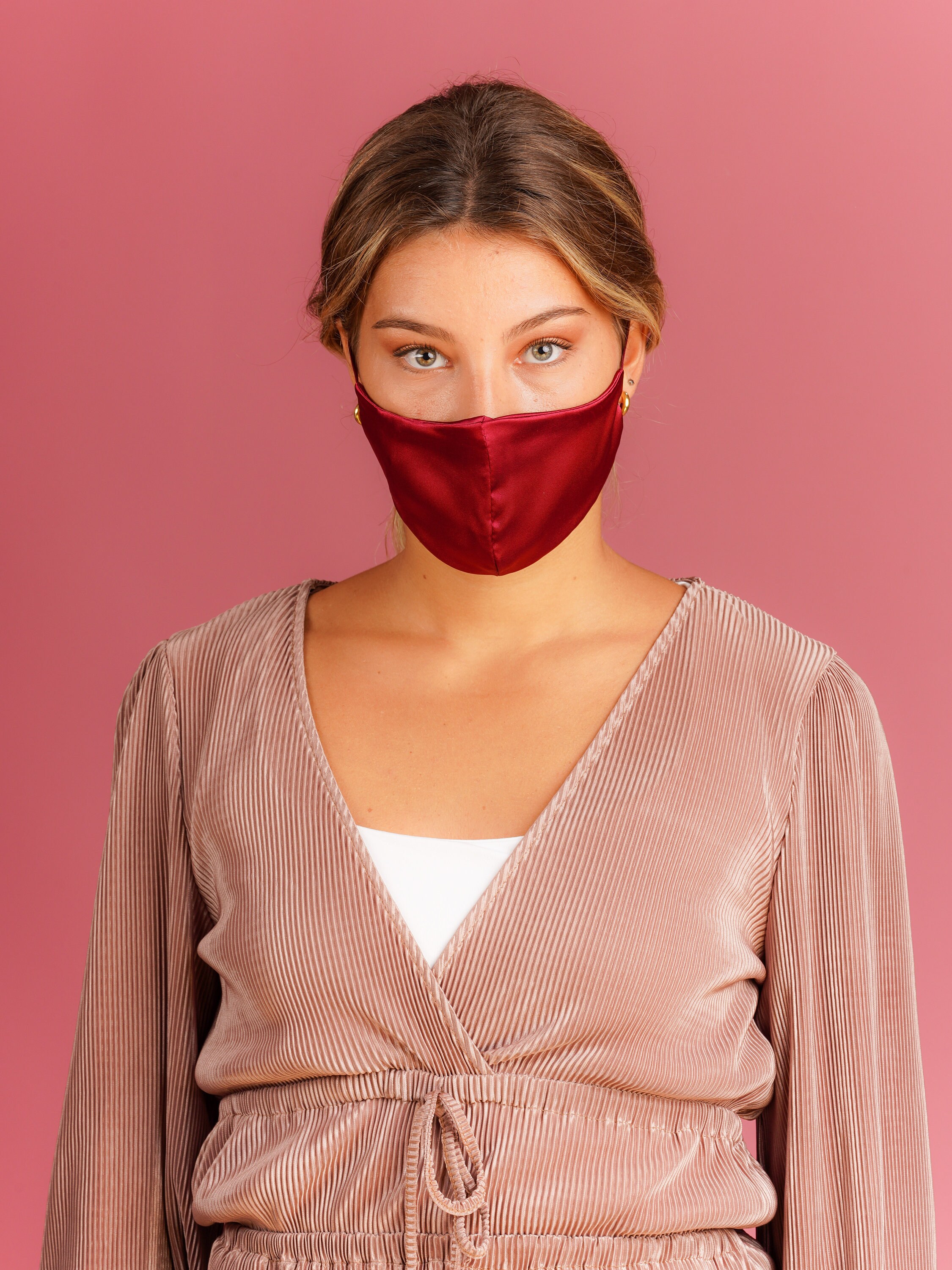 Satin face masks face covering face mask with filter woman Etsy