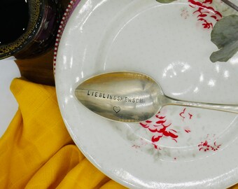 tablespoon hostess gift family dinner holiday utensil Happy Thanksgiving Engraved Serving Spoon