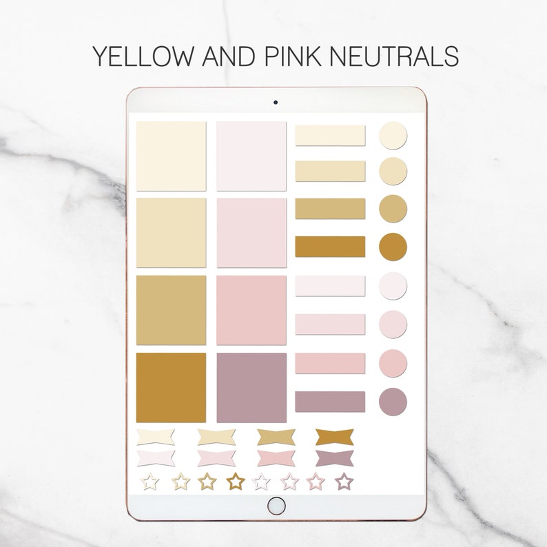 Digital Sticky Notes, Neutral Colors, Digital Stickers (120 Total) - Etsy