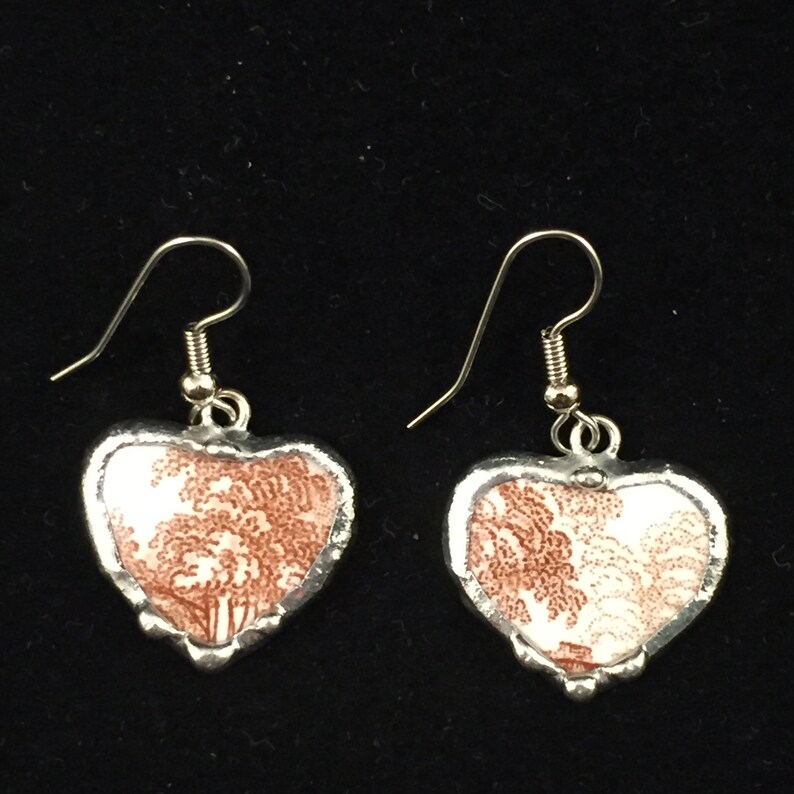 #20,294 Broken China Heart Earrings