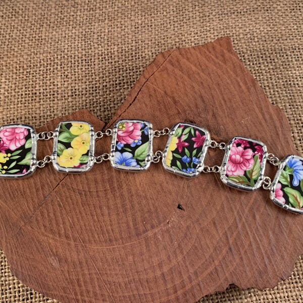 Broken China Chintz Bracelet - #10,313