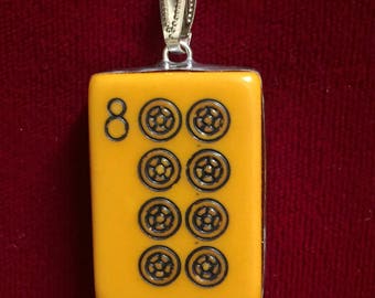 Antique Mah Jong Tile Pendant -- #30,036