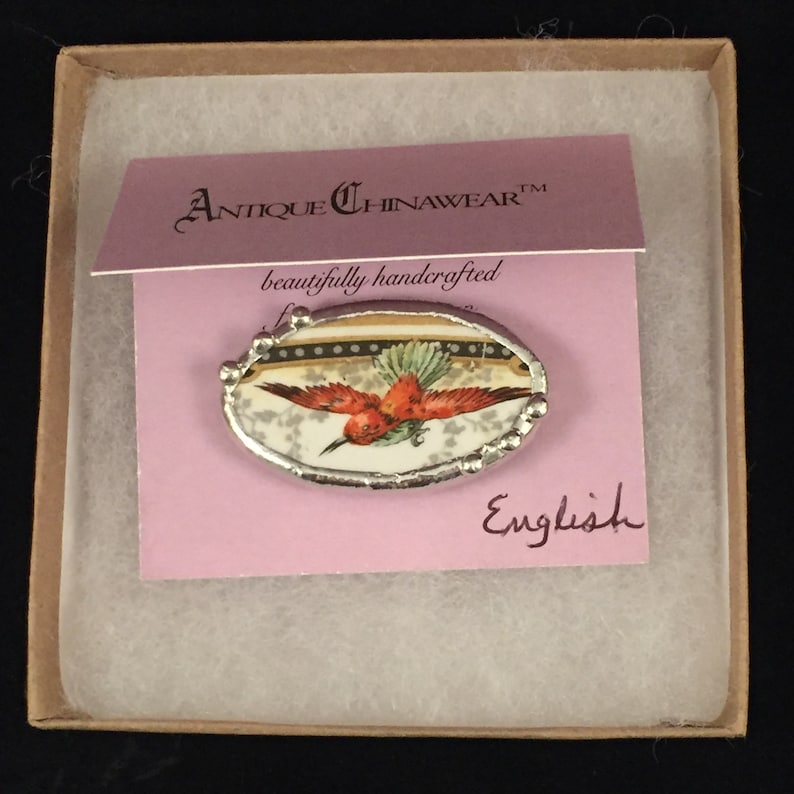 #40,097 Broken China BroochPendant
