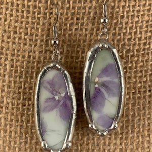 Broken China Earrings --  #21,665