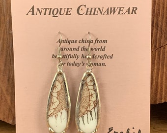 Broken China Earrings   --  #20,988