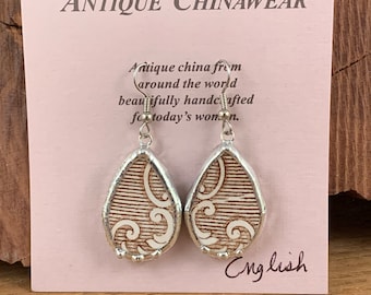 Broken China Earrings   --  #20,987