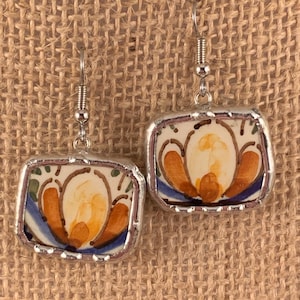 Broken china earrings --  #21,913