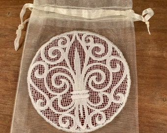 Fleur de Lis Pocket Mirror  -- #30,113