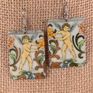 Vintage Tin Earrings  ---  #21,523