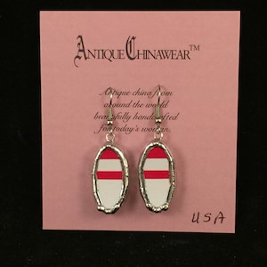 Broken China Earrings   --  #20,598