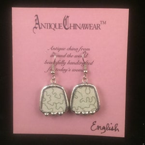 Broken China Earrings   --  #20,767