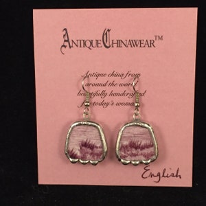 Broken China Earrings   --  #20,591