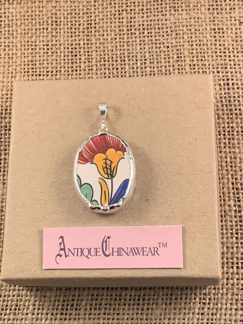 Broken China Pendant 31,896 Etsy