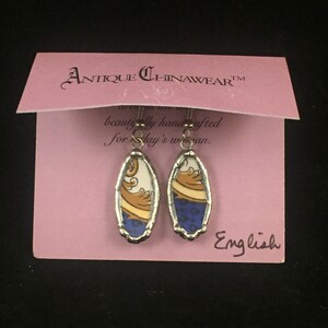 Broken China Earrings -- #20,658