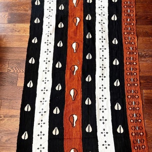 Bogolan fabric from Mali | Africanprint | multicolored patchwork  | White | Black | Rustic red