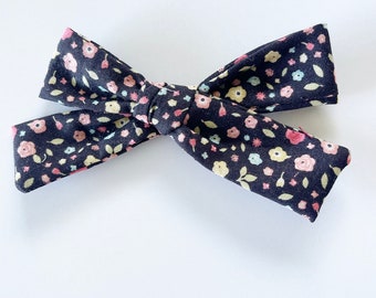 black with colorful floral
