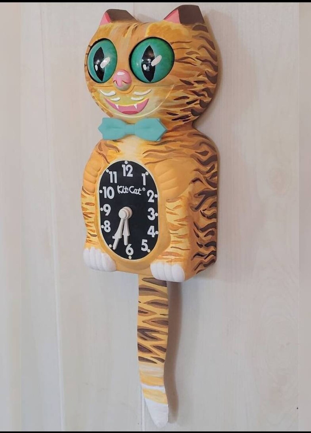 Orange Tabby Kit Cat Clock Etsy