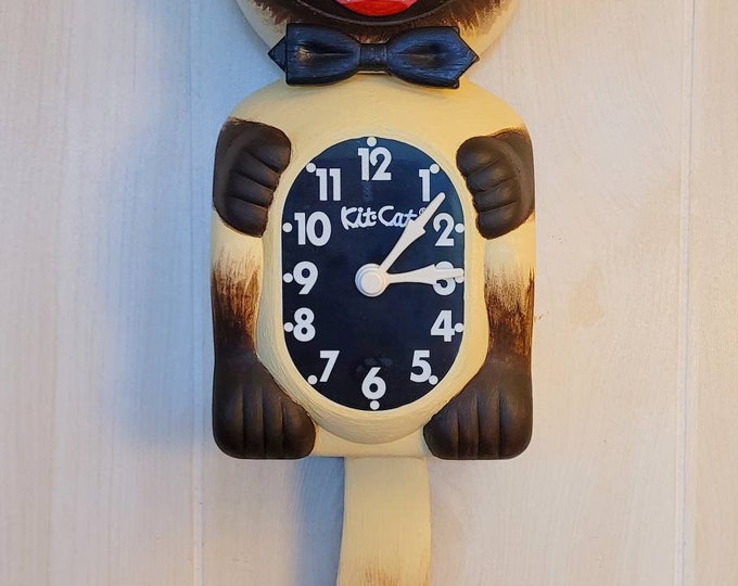 Siamese Kitcat Clock Etsy