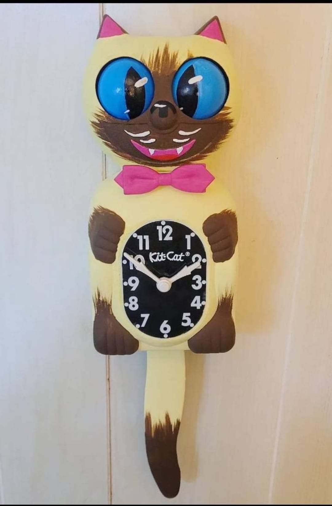 Siamese Kit Cat Clock Etsy