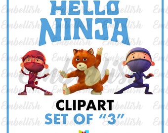 Netflix Hello Ninja Themed Clip Art