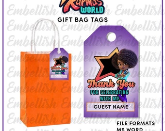 Karma's World Gift Bag Tags