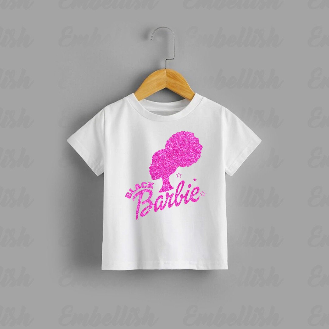 Black Barbie TShirt Decal Cut & Press Etsy