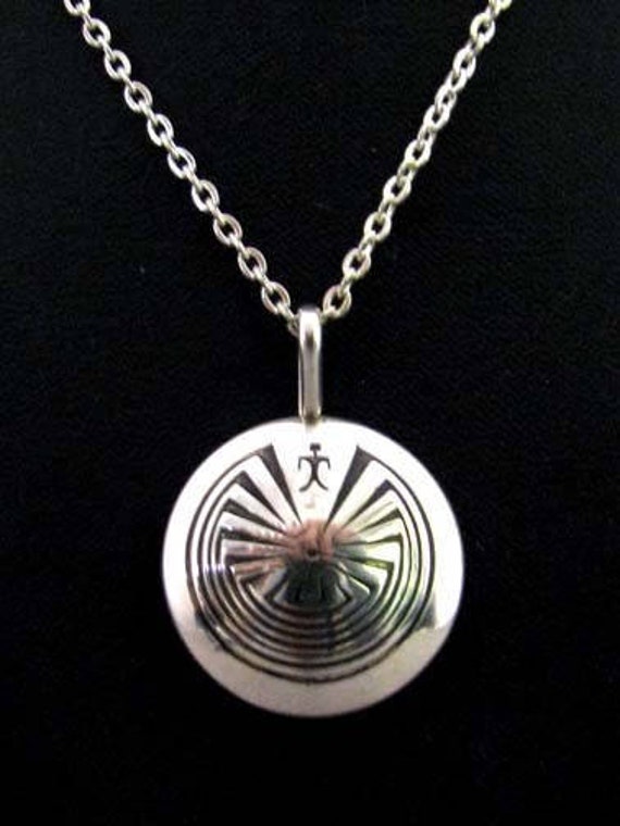 Native American Navajo Made Man In The Maze Reversible - Man In The Maze Pendant Native American Navajo Made Man In The Maze Reversible - Man In The Maze Pendant