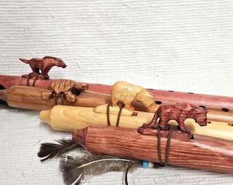 Native American Navajo Made Pine Flute--A Minor