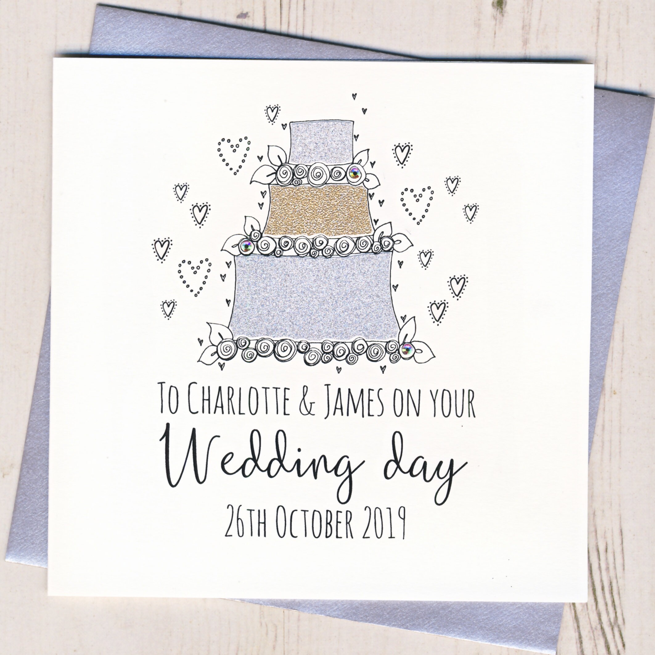 Personalised Wedding Card Etsy UK