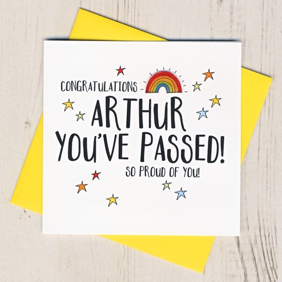 Personalised Rainbow You've Passed Card