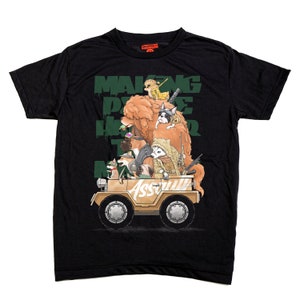 Dog warriors with soldier car T-shirt