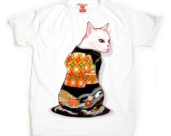 Cat kimono T-shirt