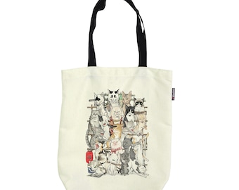 Neko Family / Shiba Family Foldable shoulder bag Canvas Reduce global warming