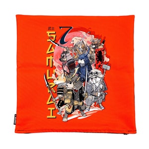 7 Samurai Dogs / Neko Family  pillow case New arrival Gift New Year