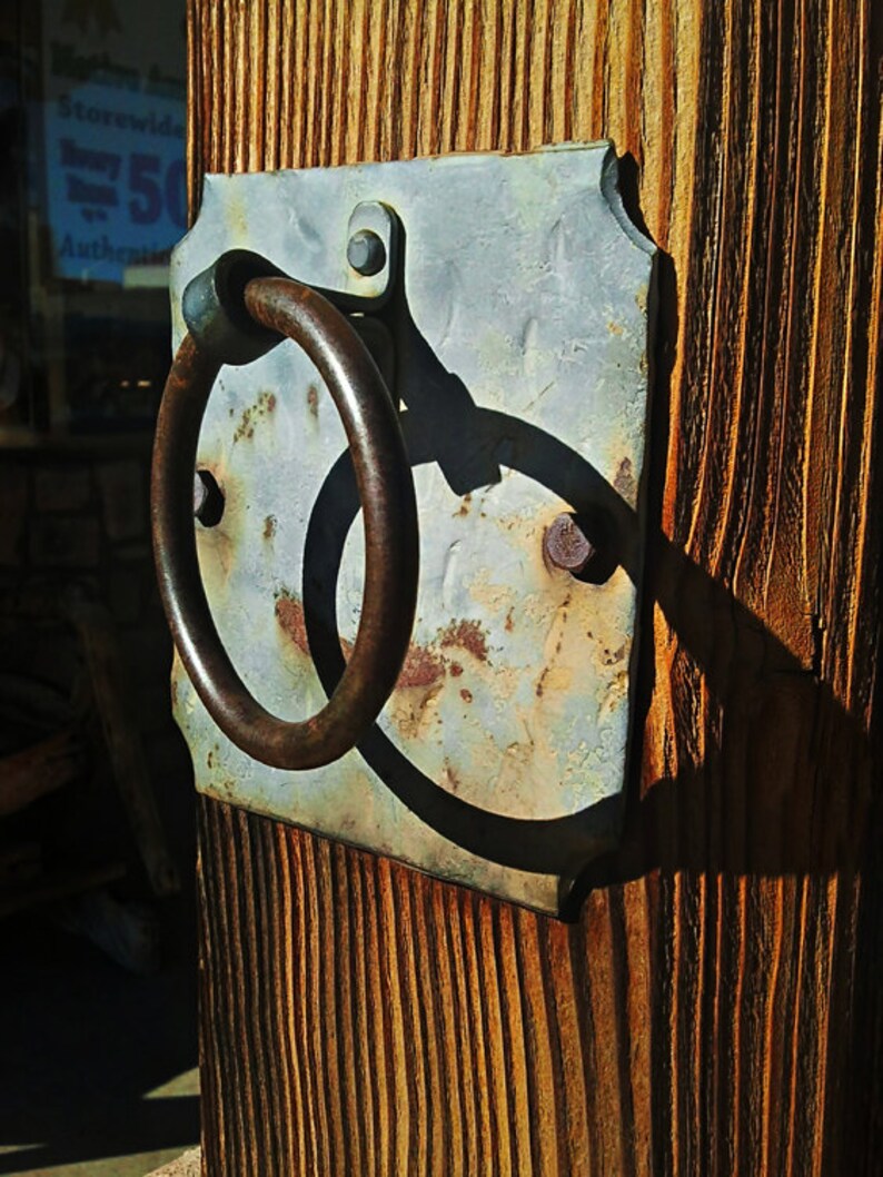 Hitching Post Photograph print western metal wood rust | Etsy