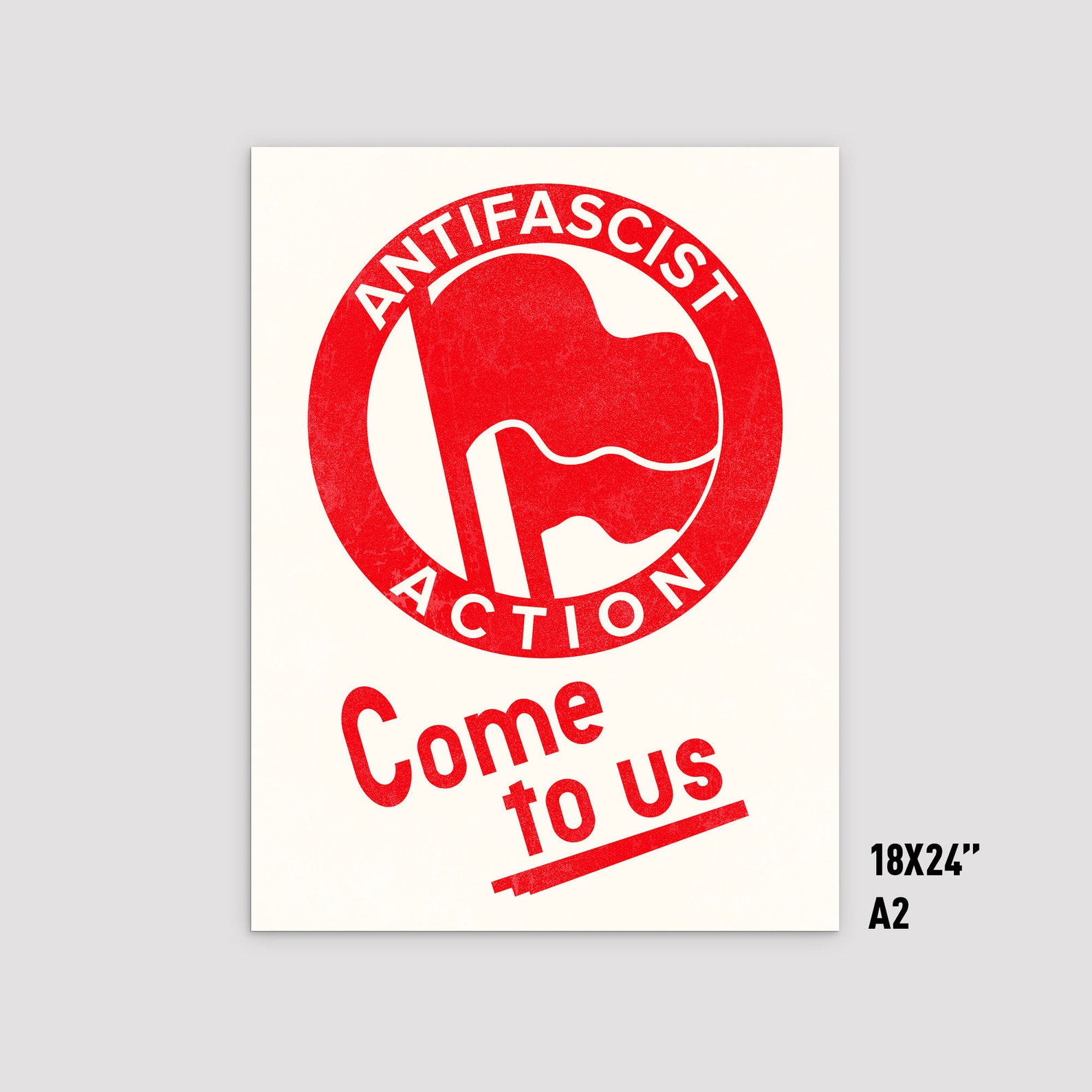 Antifa Poster Her Zu Uns Poster Print 18x24 - Etsy
