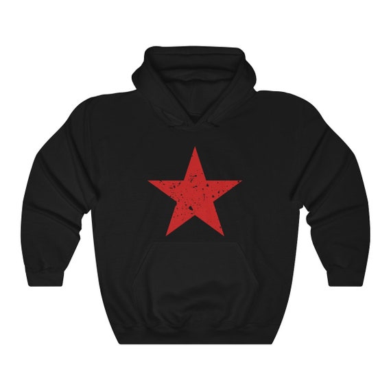 S-3X Red Star Hoodie - Etsy Israel