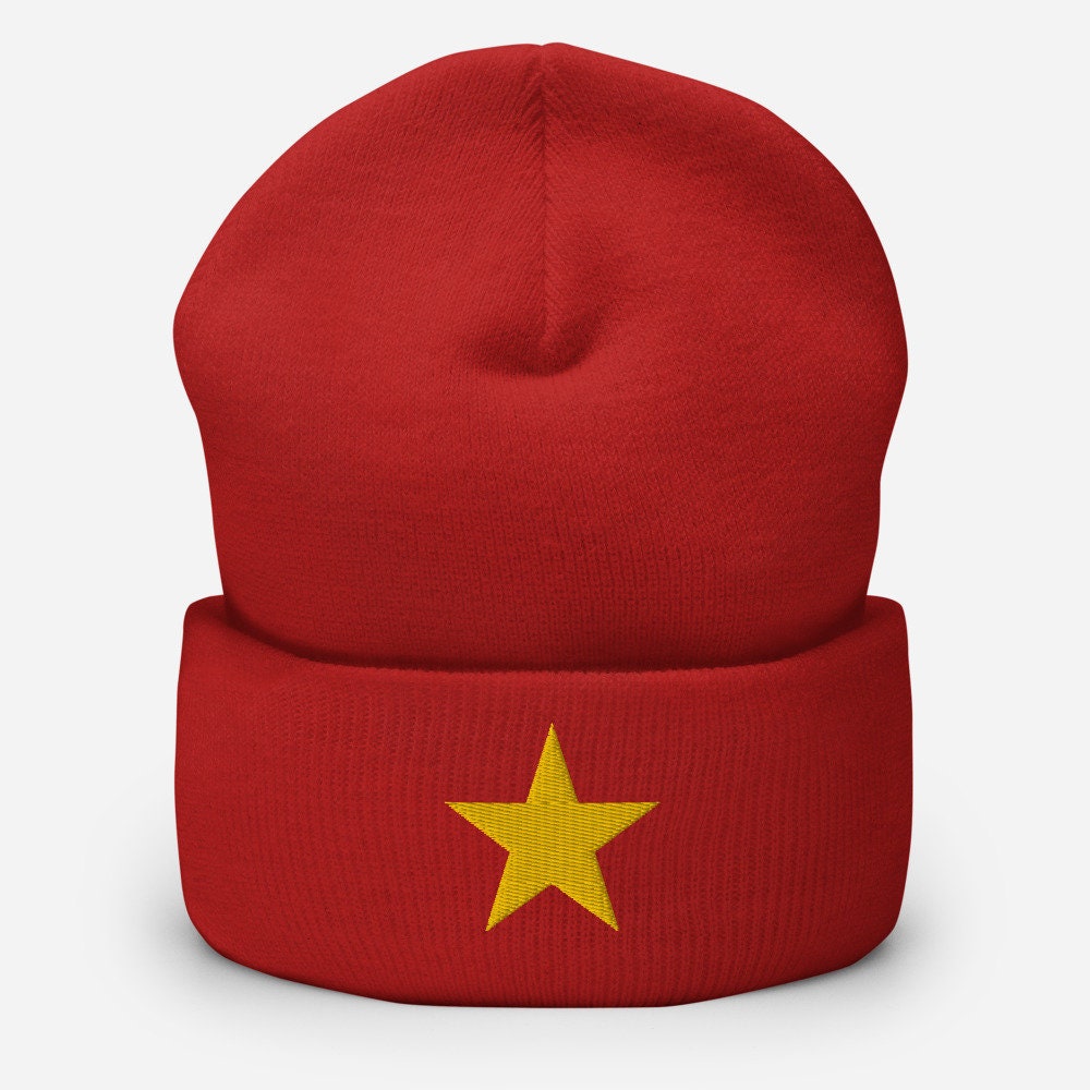Embroidered Cuffed Beanie Five Point 