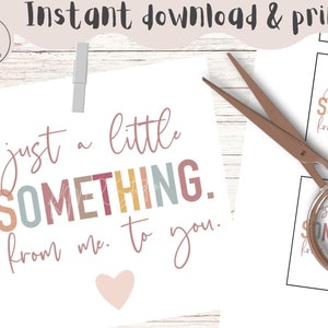 Qualcosa in più TAG; regali, dolcetti, sorprese: download e stampa IMMEDIATI! Collezione Amore Terrestre