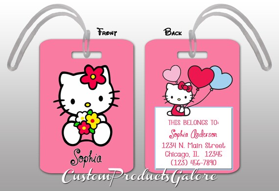 hello kitty luggage tag