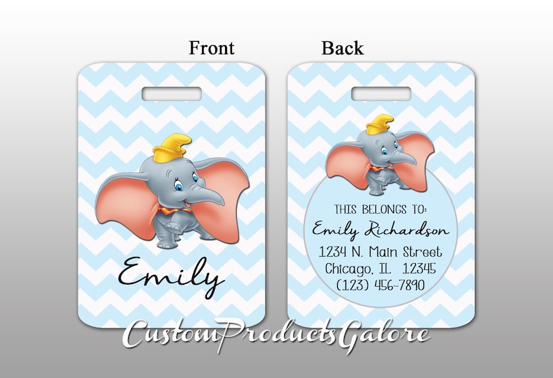 dumbo luggage tag