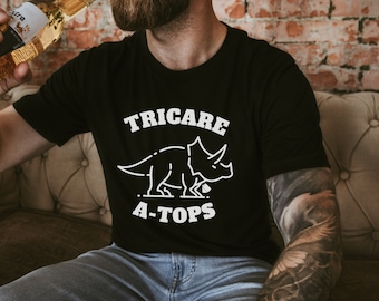 TRICARE-A-TOPS Dinosaur Shirt, Military Spouse Gift