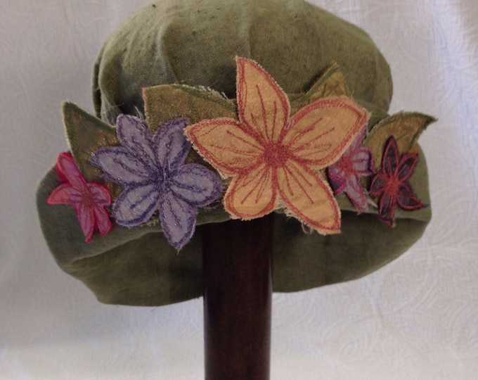 Hat Sage Green Linen Hat Etsy