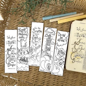 Ocean Leuchtturm Trafting Vorlage, Bibel Journaling Lesezeichen (Digitaler Download)