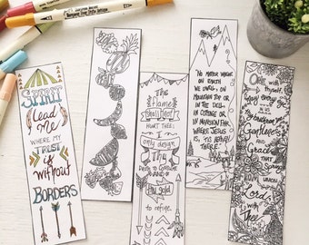 Bible journaling 5 column template or bookmark Digital Download