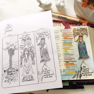 bible Journaling Digital Download tracing template